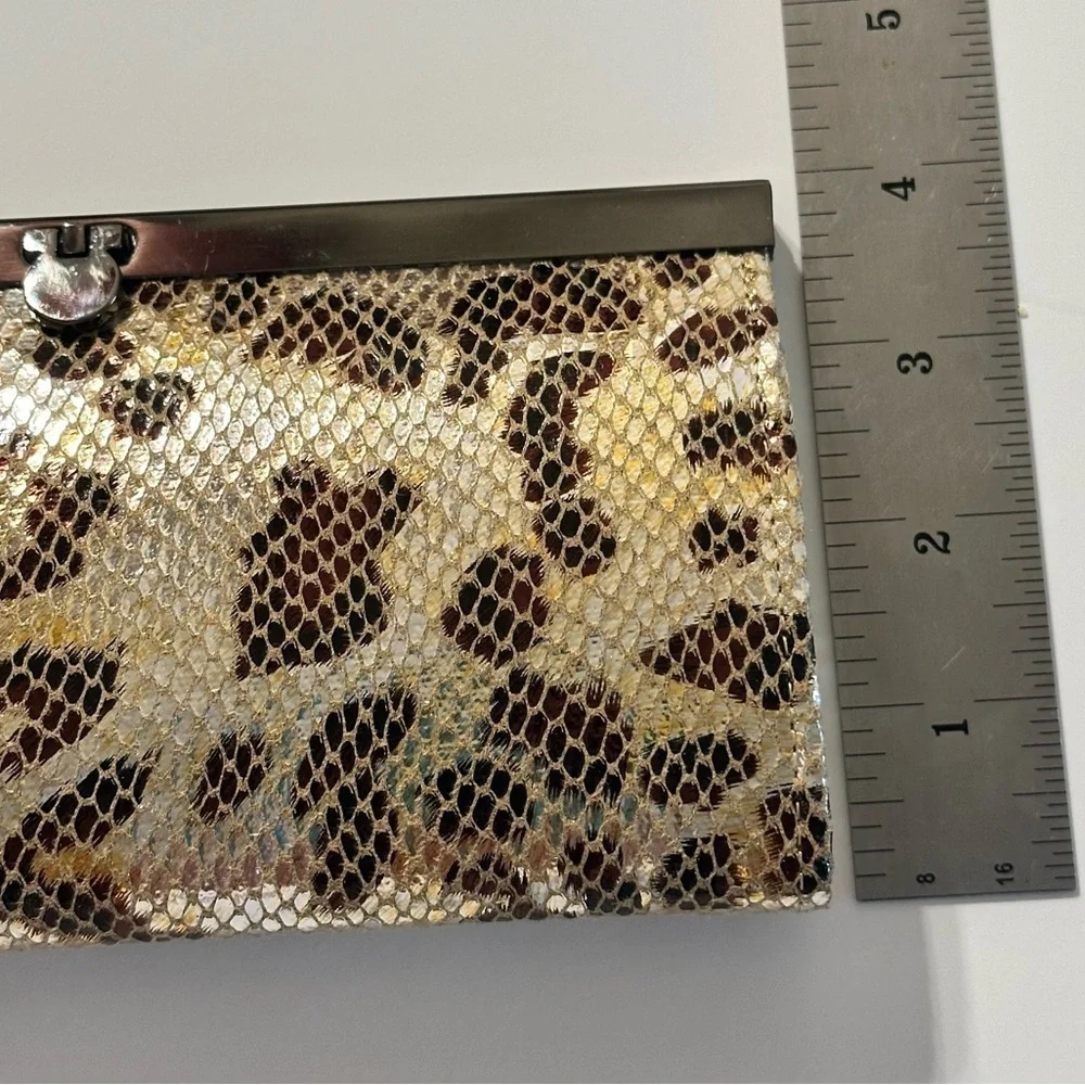 Vintage Cache Leopard Print Evening Clutch Bag Y2K Glam Rare Statement Clutch
